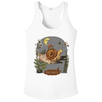 Witchy Cottagecore Goblincore Botanical Aesthetic Snail Ladies PosiCharge Competitor Racerback Tank