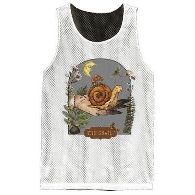 Witchy Cottagecore Goblincore Botanical Aesthetic Snail Mesh Reversible Basketball Jersey Tank