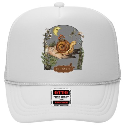 Witchy Cottagecore Goblincore Botanical Aesthetic Snail Trucker Hat