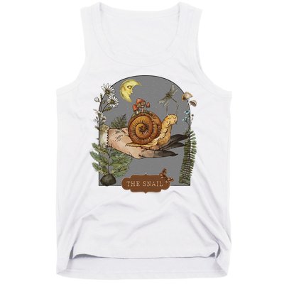 Witchy Cottagecore Goblincore Botanical Aesthetic Snail Tank Top