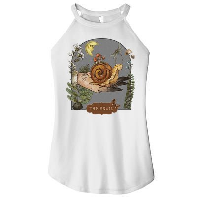 Witchy Cottagecore Goblincore Botanical Aesthetic Snail Women's Perfect Tri Rocker Tank
