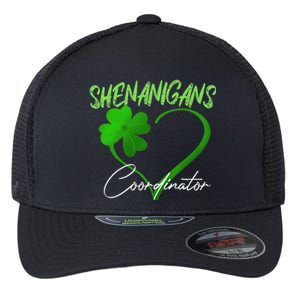 WoShenanigans Coordinator Green Heart Shamrock St Patricks Day Flexfit Unipanel Trucker Cap