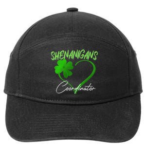 WoShenanigans Coordinator Green Heart Shamrock St Patricks Day 7-Panel Snapback Hat