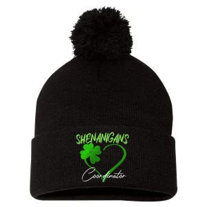 WoShenanigans Coordinator Green Heart Shamrock St Patricks Day Pom Pom 12in Knit Beanie