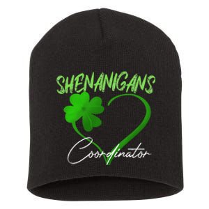 WoShenanigans Coordinator Green Heart Shamrock St Patricks Day Short Acrylic Beanie