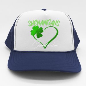 WoShenanigans Coordinator Green Heart Shamrock St Patricks Day Trucker Hat