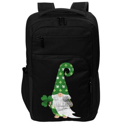 Women Cute Gnome St. Patricks Day Design Shamrock Impact Tech Backpack