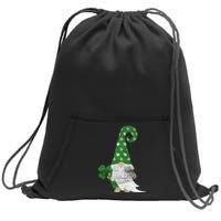 Women Cute Gnome St. Patricks Day Design Shamrock Sweatshirt Cinch Pack Bag