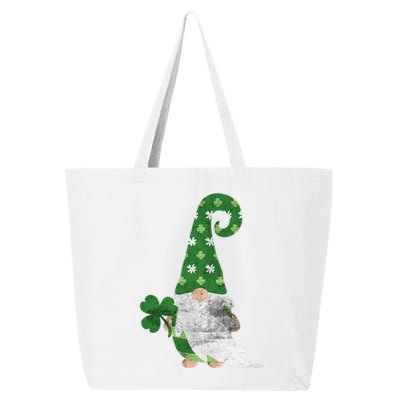 Women Cute Gnome St. Patricks Day Design Shamrock 25L Jumbo Tote