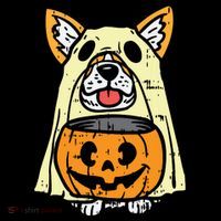 Welsh Corgi Ghost Funny Halloween Costume Dog Owner Lover Baby Bodysuit
