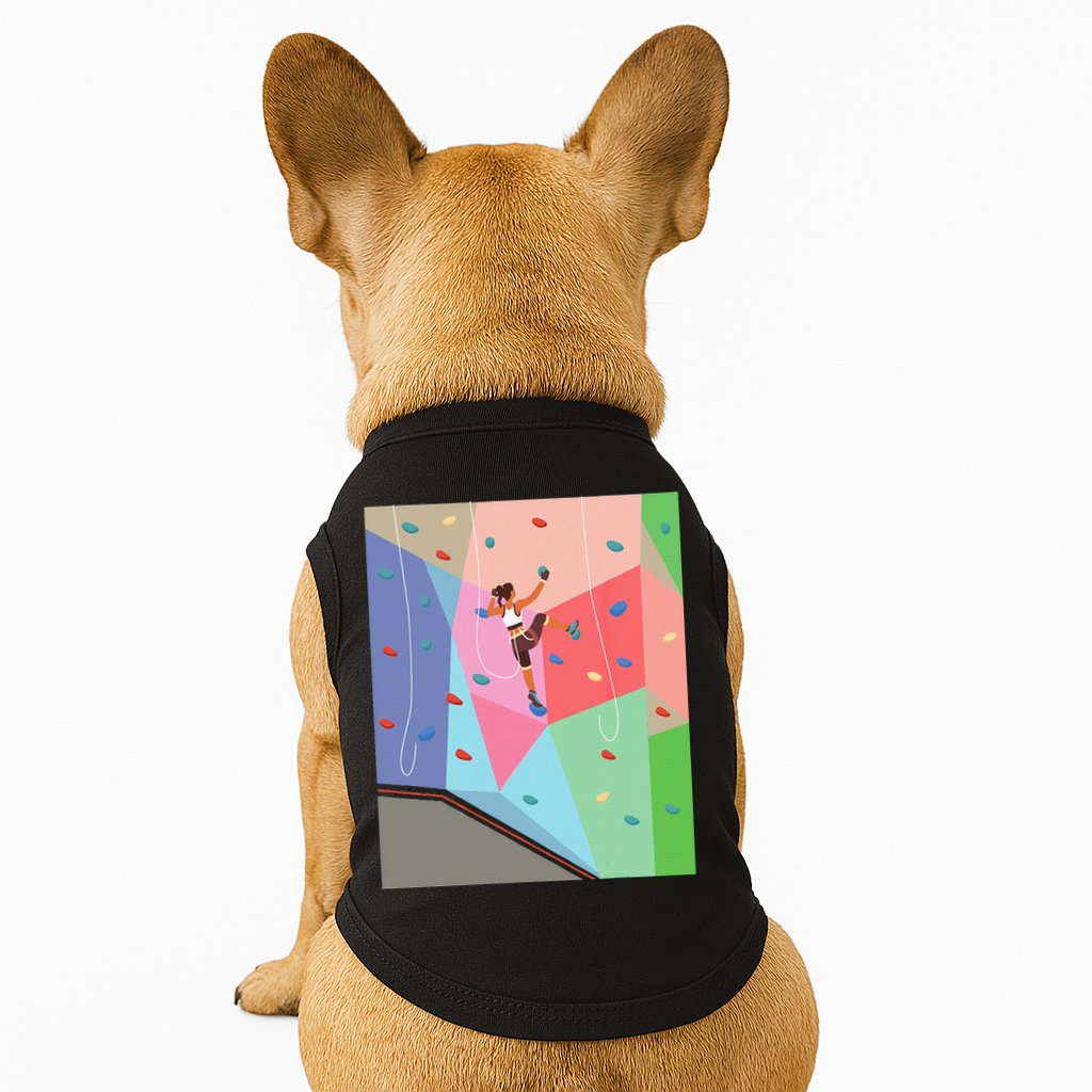 Wall Climbing Girl Rock Climber Indoor Sports Adventure Doggie Tank