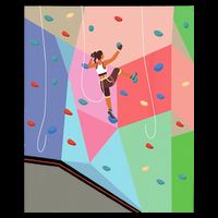 Wall Climbing Girl Rock Climber Indoor Sports Adventure Doggie Tank