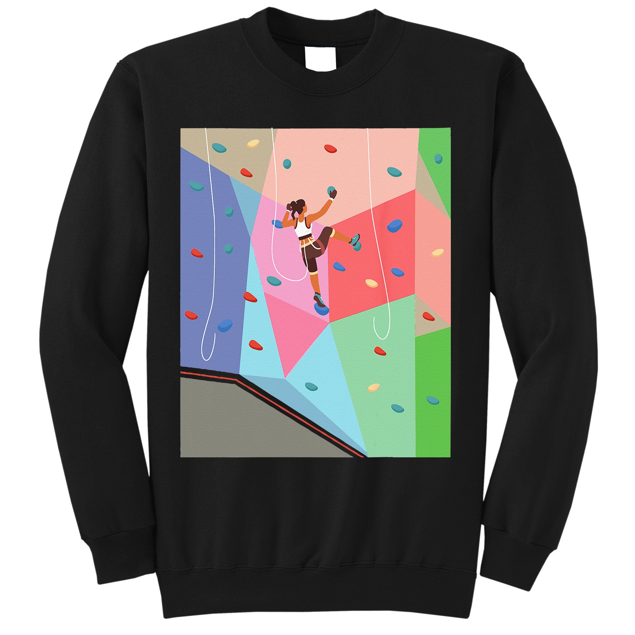 Wall Climbing Girl Rock Climber Indoor Sports Adventure Sweatshirt