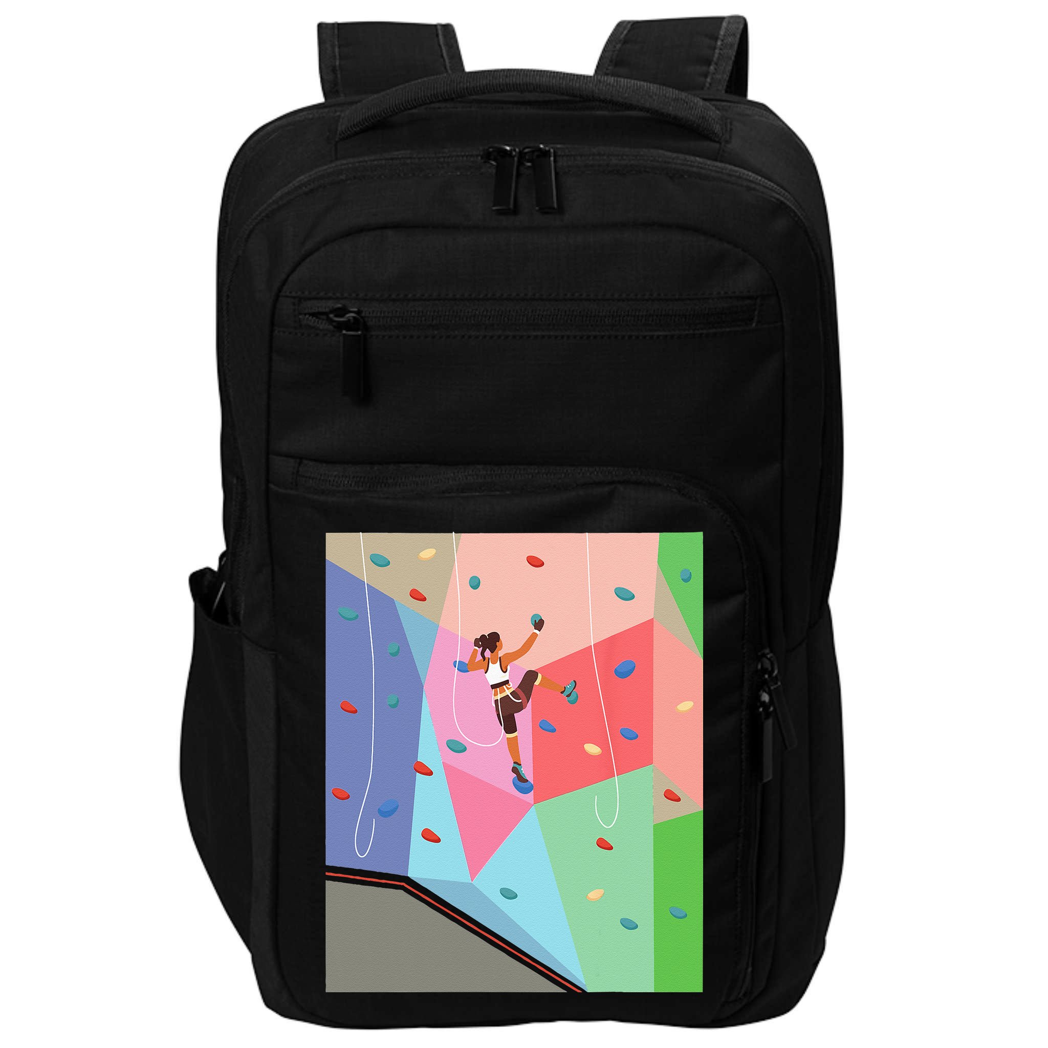 Wall Climbing Girl Rock Climber Indoor Sports Adventure Impact Tech Backpack