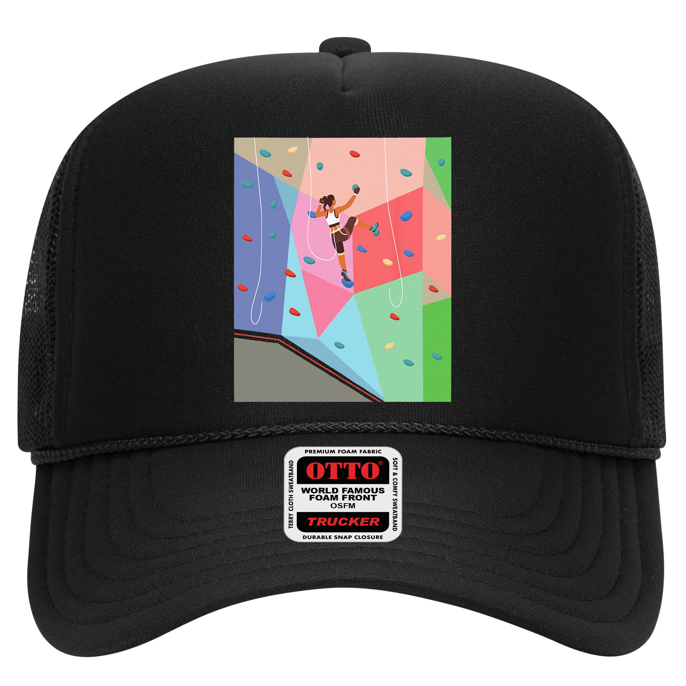 Wall Climbing Girl Rock Climber Indoor Sports Adventure Hat