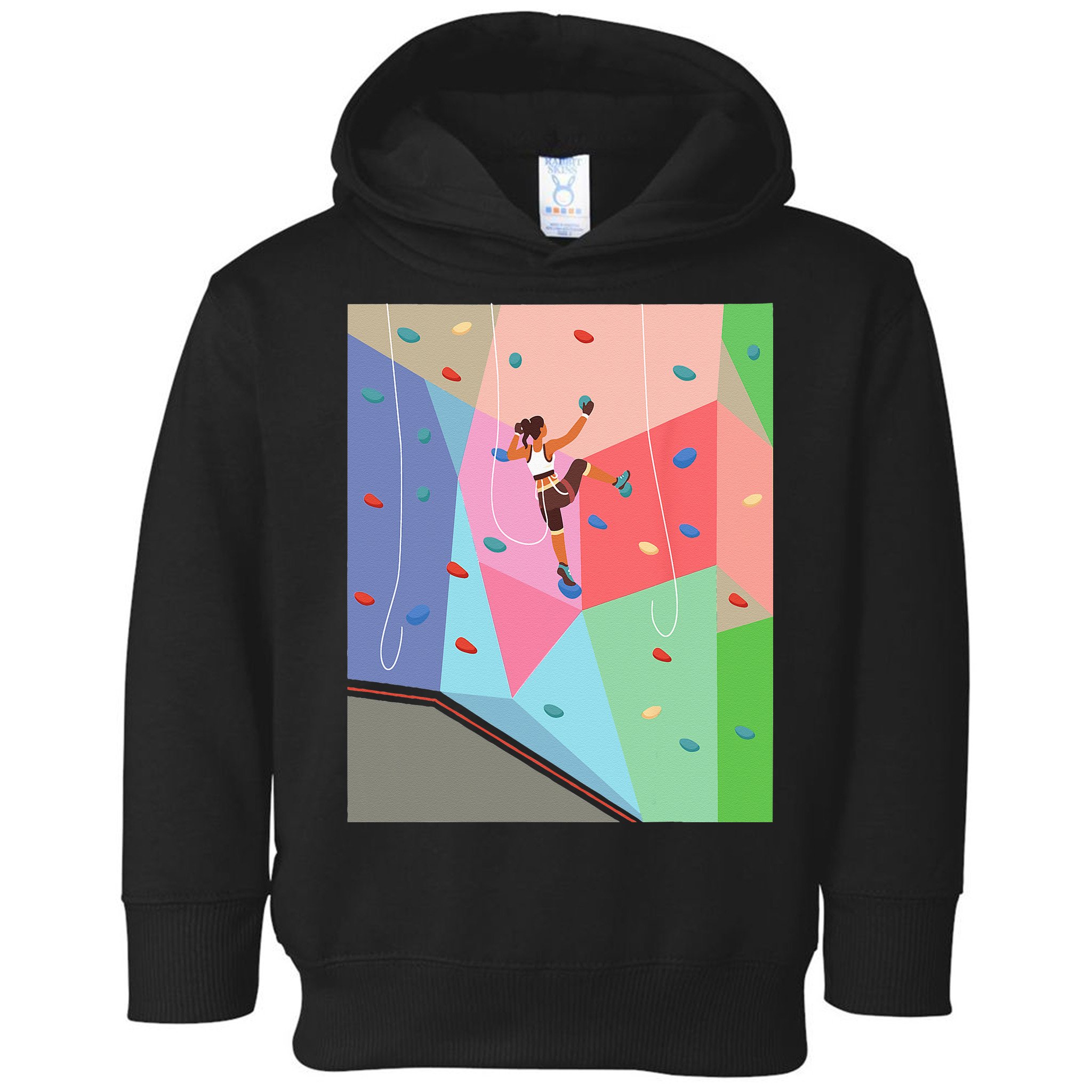 Wall Climbing Girl Rock Climber Indoor Sports Adventure Toddler Hoodie