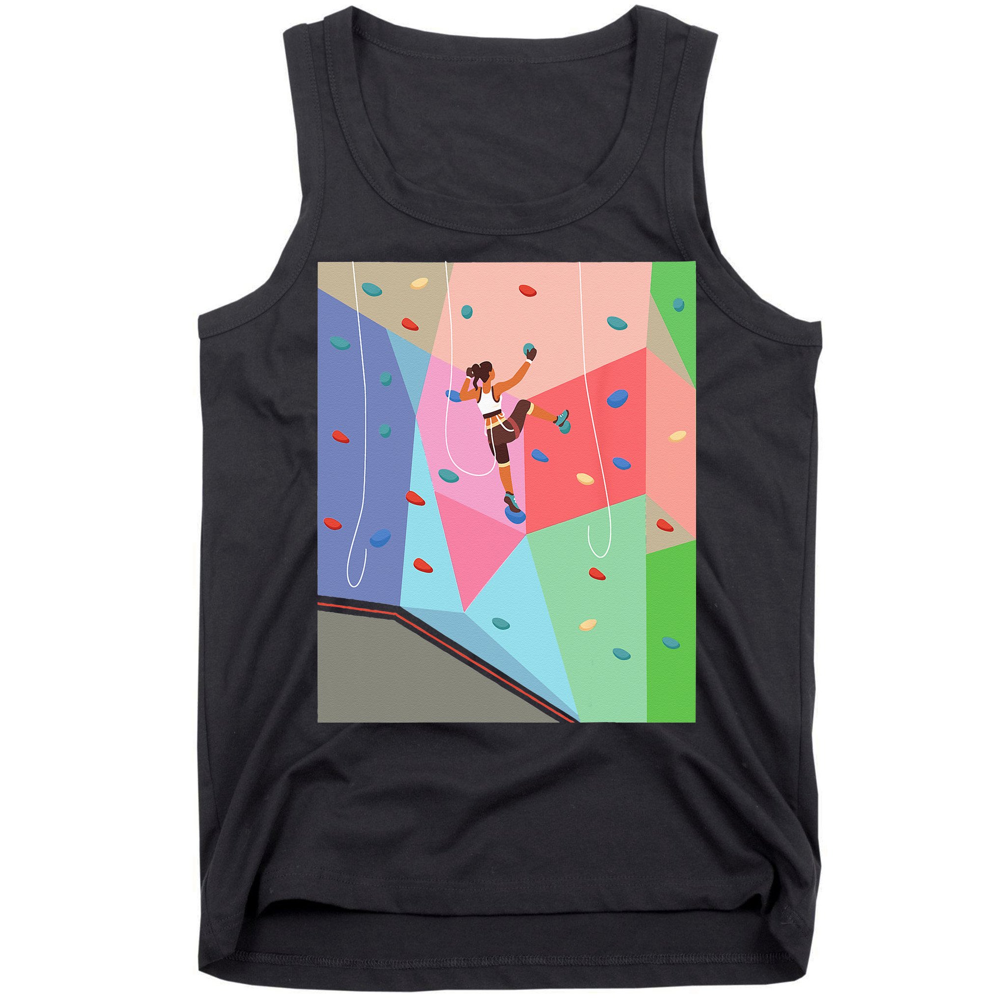 Wall Climbing Girl Rock Climber Indoor Sports Adventure Tank Top