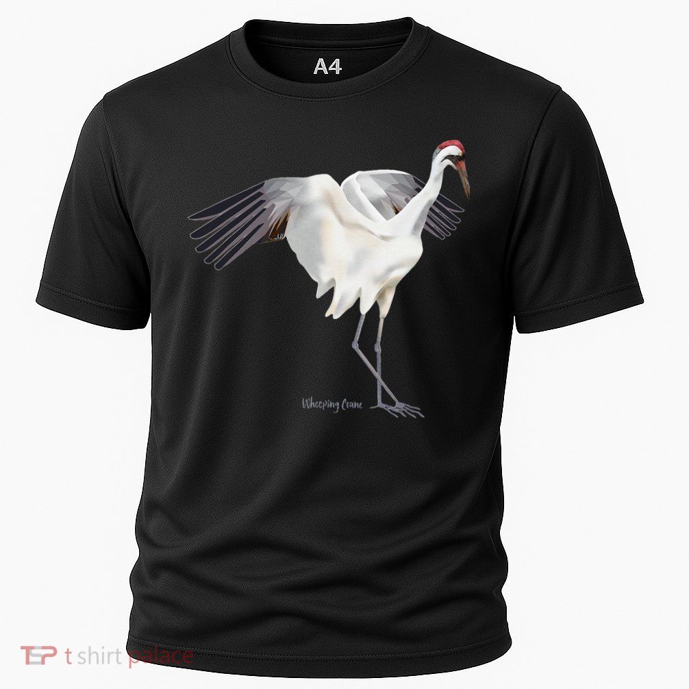 Whooping Crane Graphic Wildlife Bird Watching Performance Shirt