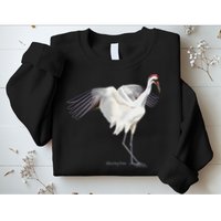Whooping Crane Graphic Wildlife Bird Watching Sweatshirt