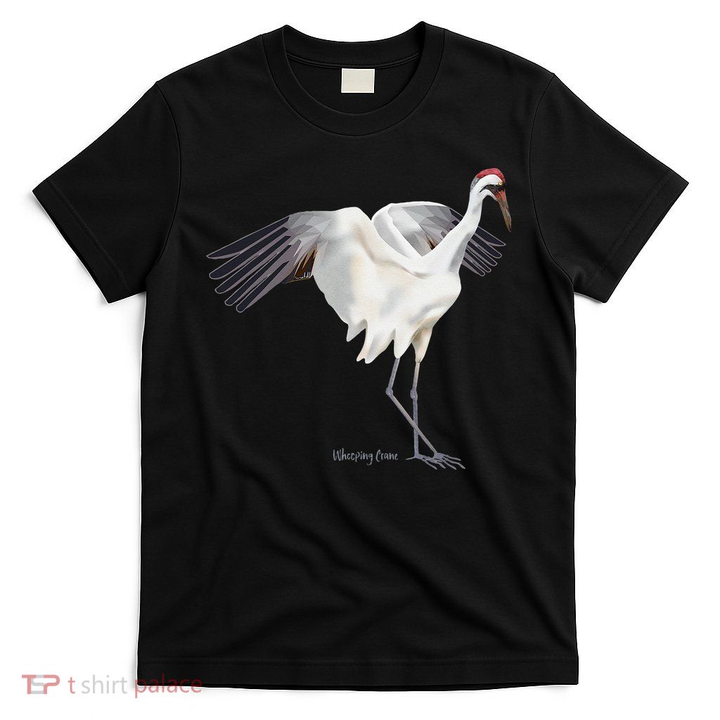 Whooping Crane Graphic Wildlife Bird Watching T-Shirt