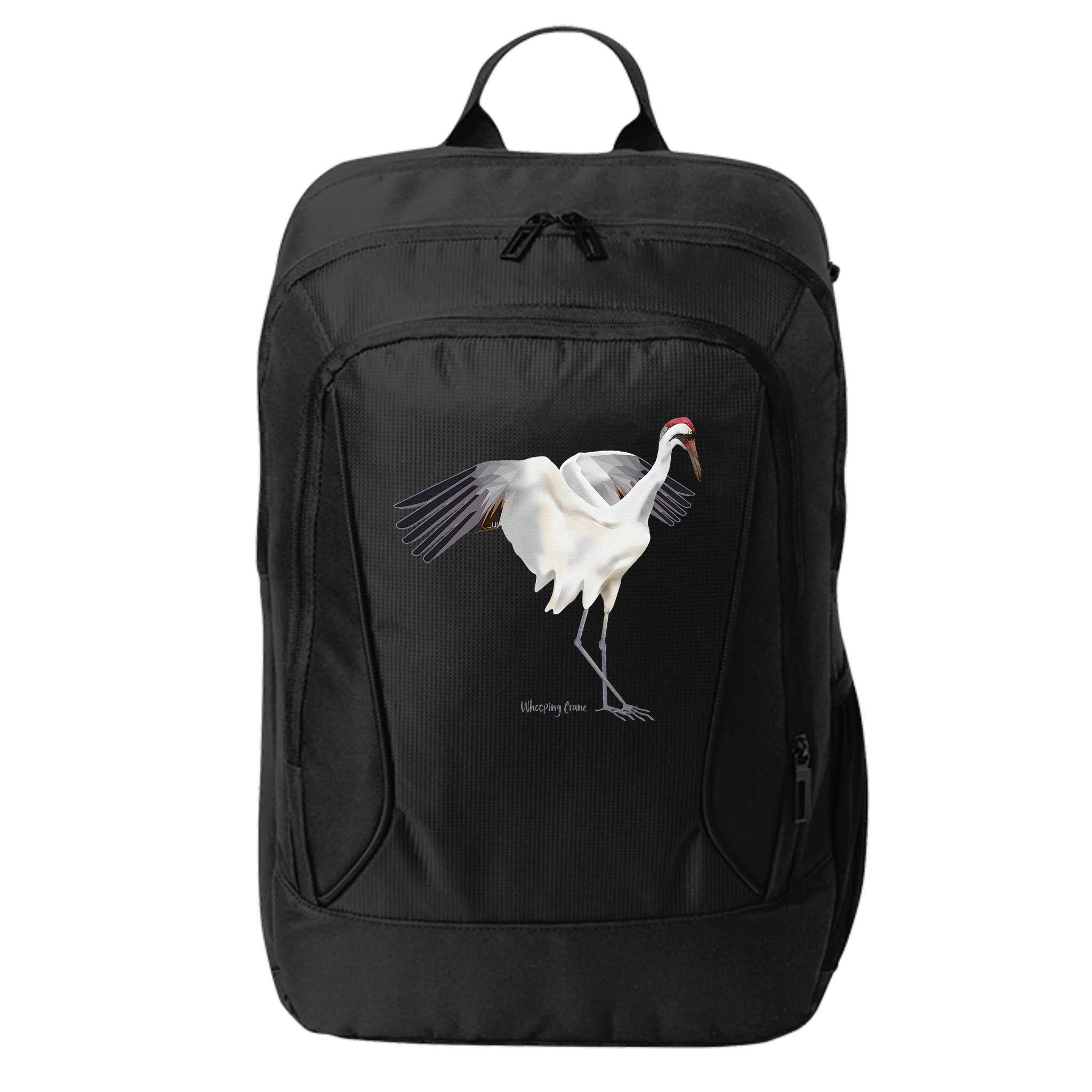 Whooping Crane Graphic Wildlife Bird Watching City Backpack