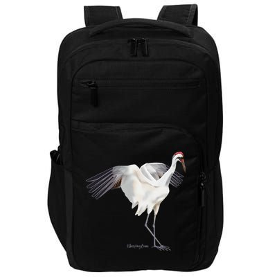 Whooping Crane Graphic Wildlife Bird Watching Impact Tech Backpack