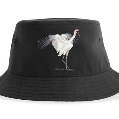 Whooping Crane Graphic Wildlife Bird Watching Sustainable Bucket Hat
