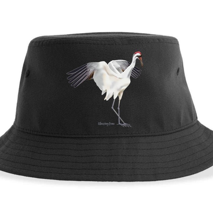 Whooping Crane Graphic Wildlife Bird Watching Sustainable Bucket Hat