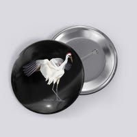 Whooping Crane Graphic Wildlife Bird Watching Button