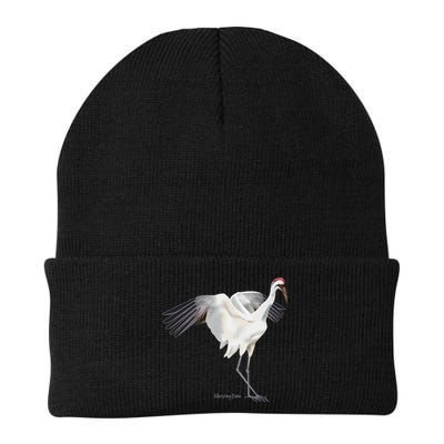 Whooping Crane Graphic Wildlife Bird Watching Beanie