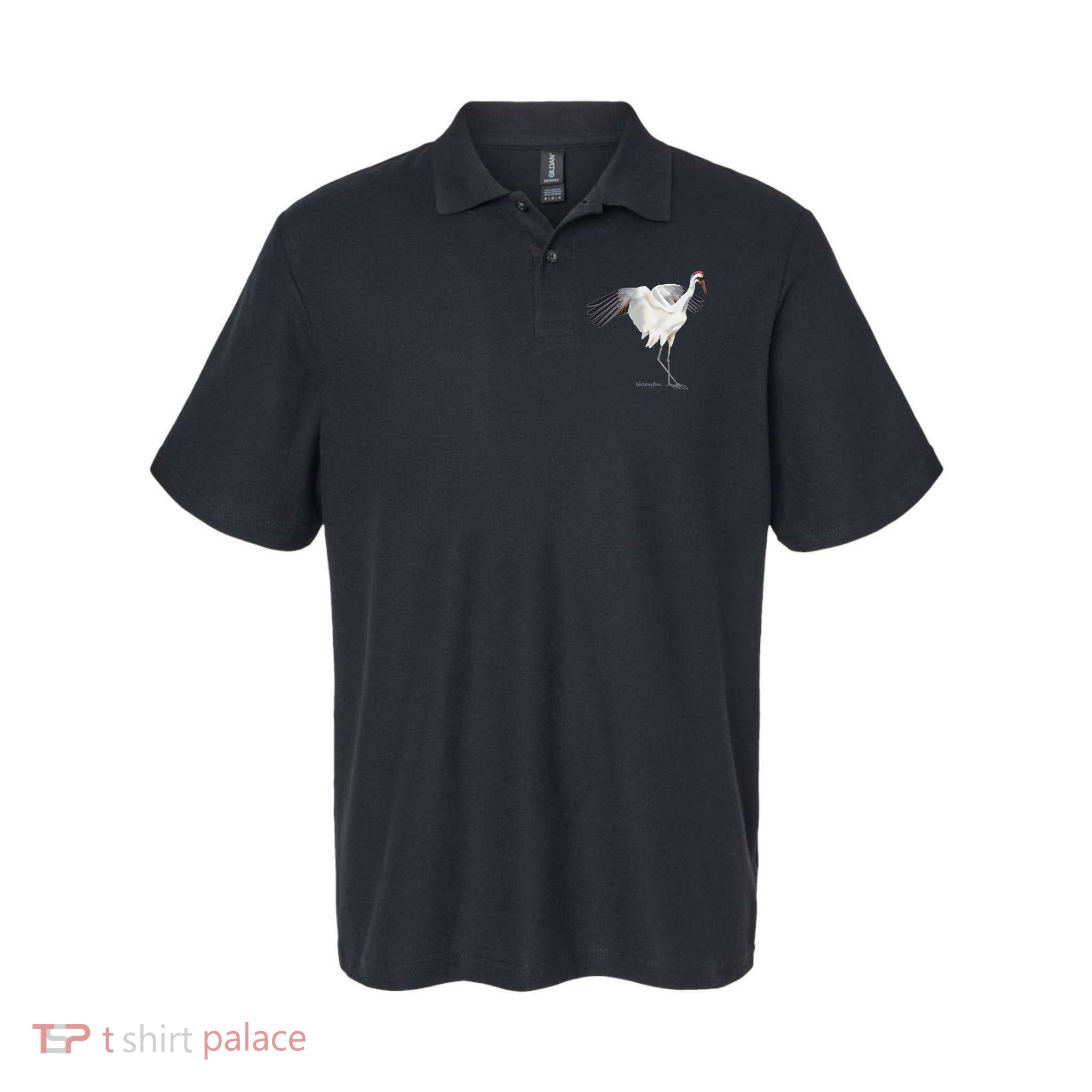 Whooping Crane Graphic Wildlife Bird Watching Polo