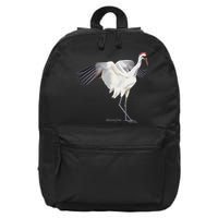 Whooping Crane Graphic Wildlife Bird Watching 16 in Basic Backpack