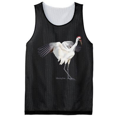 Whooping Crane Graphic Wildlife Bird Watching Mesh Reversible Basketball Jersey Tank