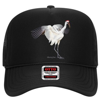 Whooping Crane Graphic Wildlife Bird Watching Trucker Hat