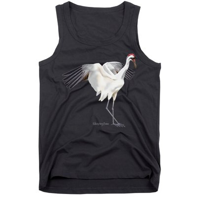 Whooping Crane Graphic Wildlife Bird Watching Tank Top