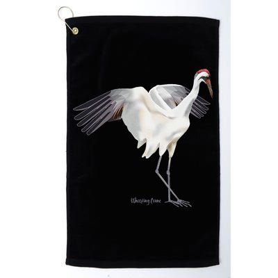 Whooping Crane Graphic Wildlife Bird Watching Golf Towel