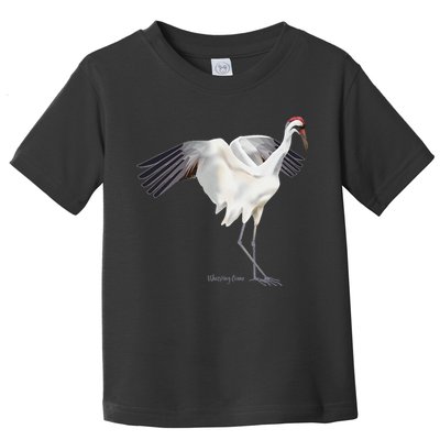 Whooping Crane Graphic Wildlife Bird Watching Toddler T-Shirt
