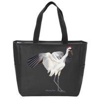 Whooping Crane Graphic Wildlife Bird Watching Zip Tote Bag