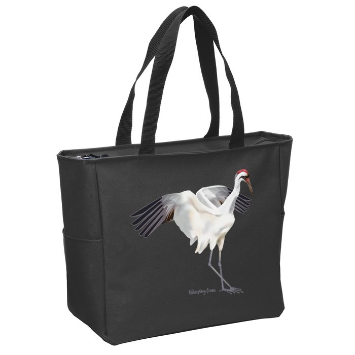 Whooping Crane Graphic Wildlife Bird Watching Zip Tote Bag