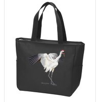 Whooping Crane Graphic Wildlife Bird Watching Zip Tote Bag