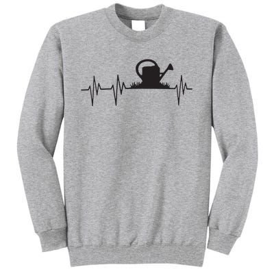 Watering Can Heartbeat Gardening Gardener Gift Light Tall Sweatshirt