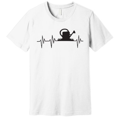 Watering Can Heartbeat Gardening Gardener Gift Light Premium T-Shirt