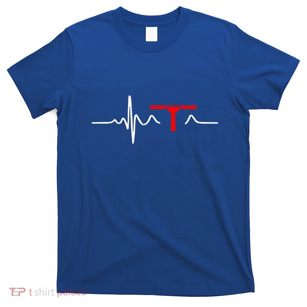 Window Cleaner Heartbeat Funny Cleaning Meaningful Gift T-Shirt