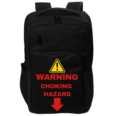 Warning Choking Hazard Funny Joke Impact Tech Backpack