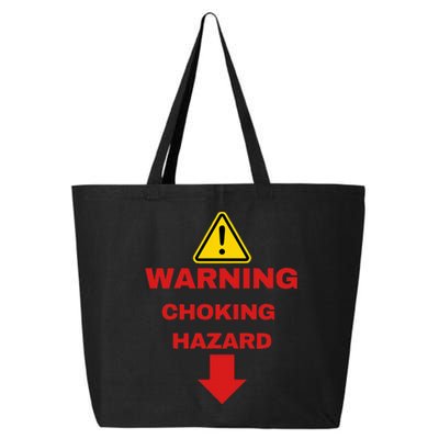 Warning Choking Hazard Funny Joke 25L Jumbo Tote