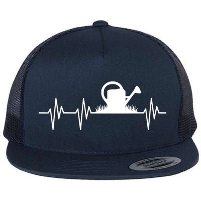Watering Can Heartbeat Gardening Gardener Flatbill Hat