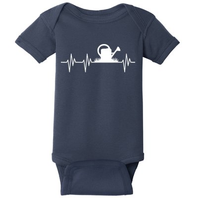 Watering Can Heartbeat Gardening Gardener Baby Bodysuit
