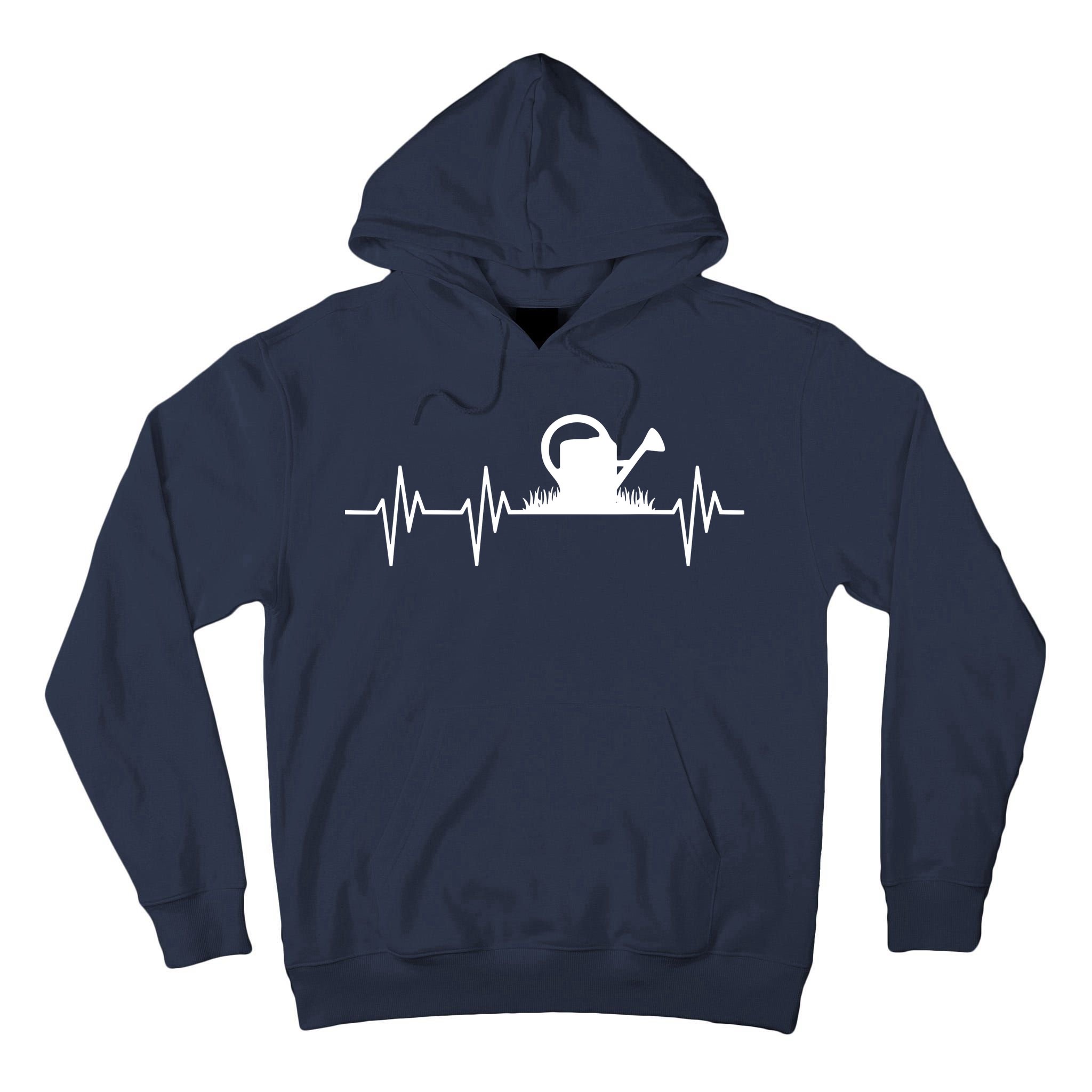 Watering Can Heartbeat Gardening Gardener Tall Hoodie