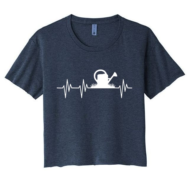 Watering Can Heartbeat Gardening Gardener Crop Top