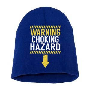 Warning Choking Hazard Funny Dick Joke Gifgift Short Acrylic Beanie